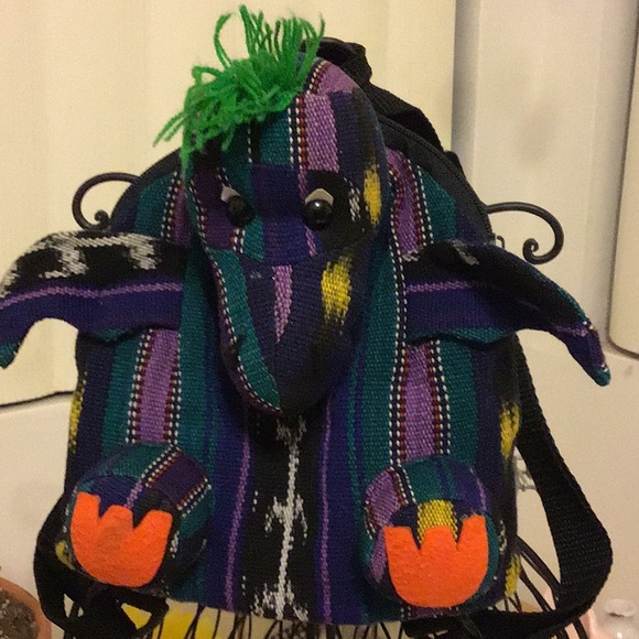 Adorable Tapestry Dragon Backpack - Picture 4 of 7